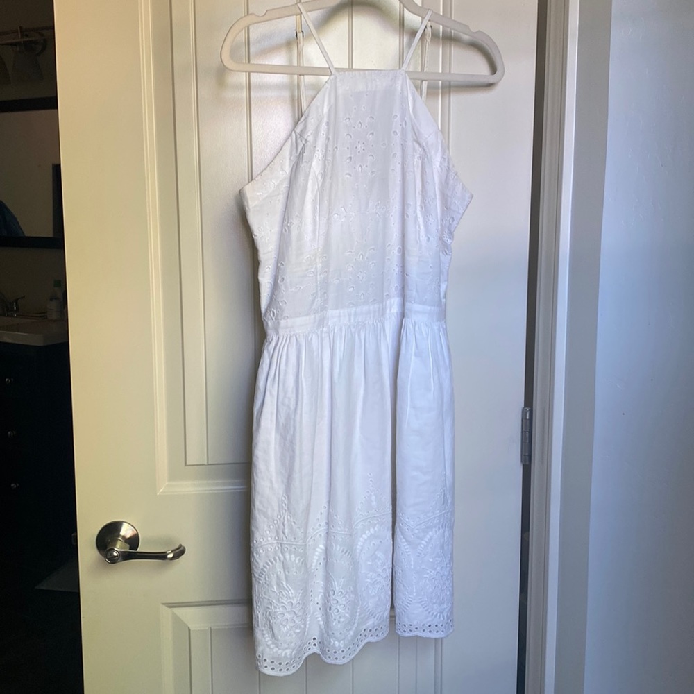 Abercrombie & Fitch white eyelet fit & flare dress